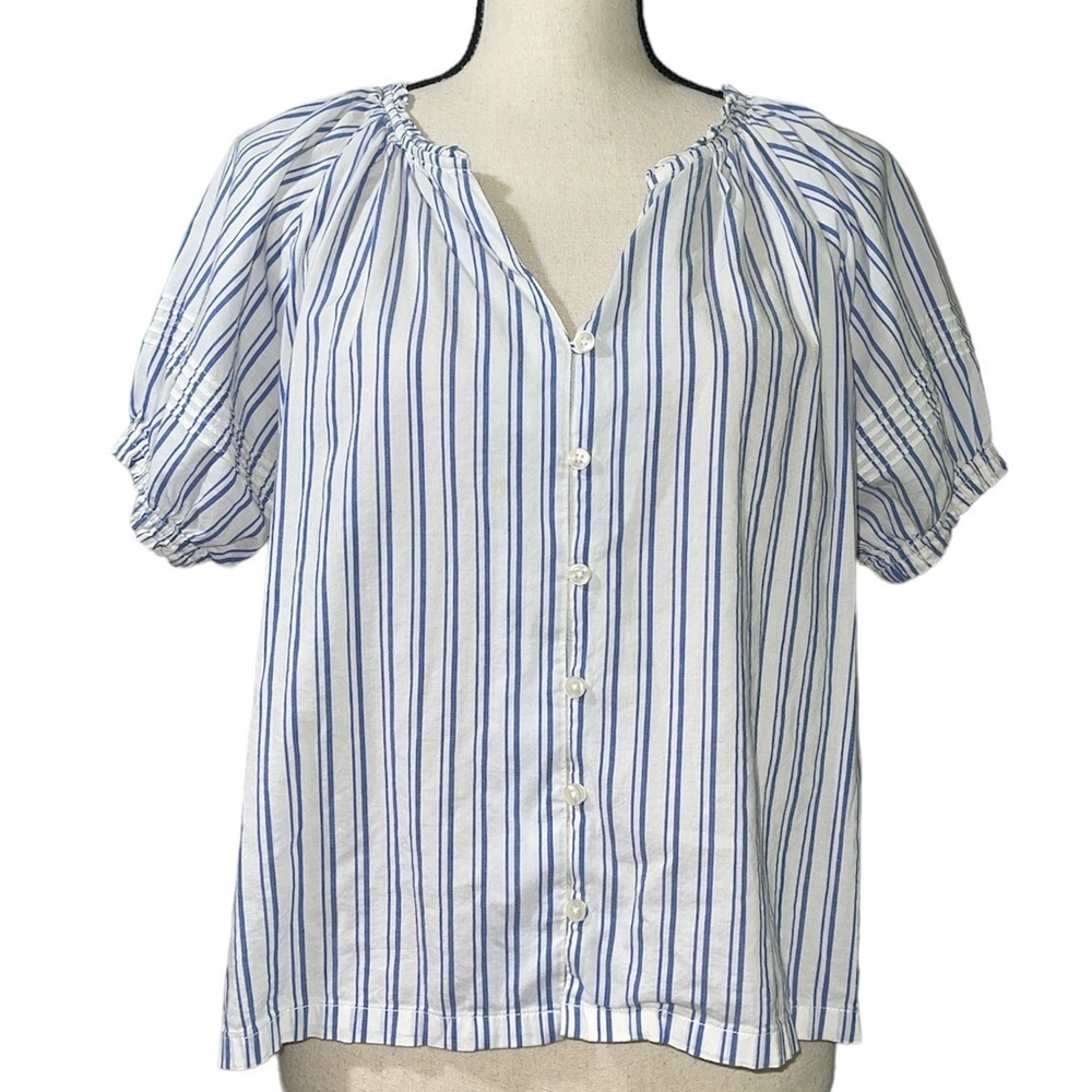 Trovata Birds of Paradise June Blouse in Swim Stripe Sz. Small - Picture 7 of 14